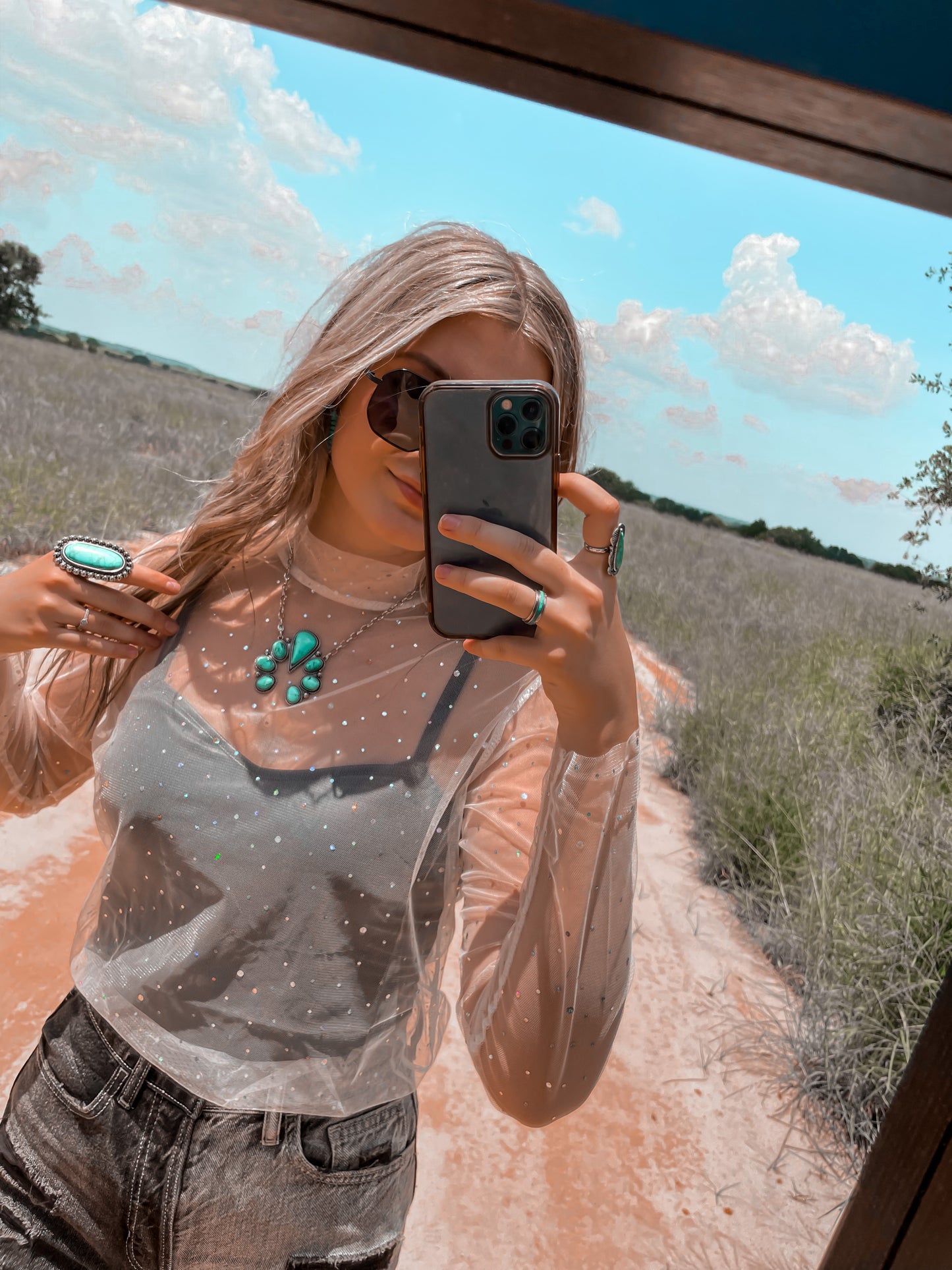 The Broadway Gal Mesh Top