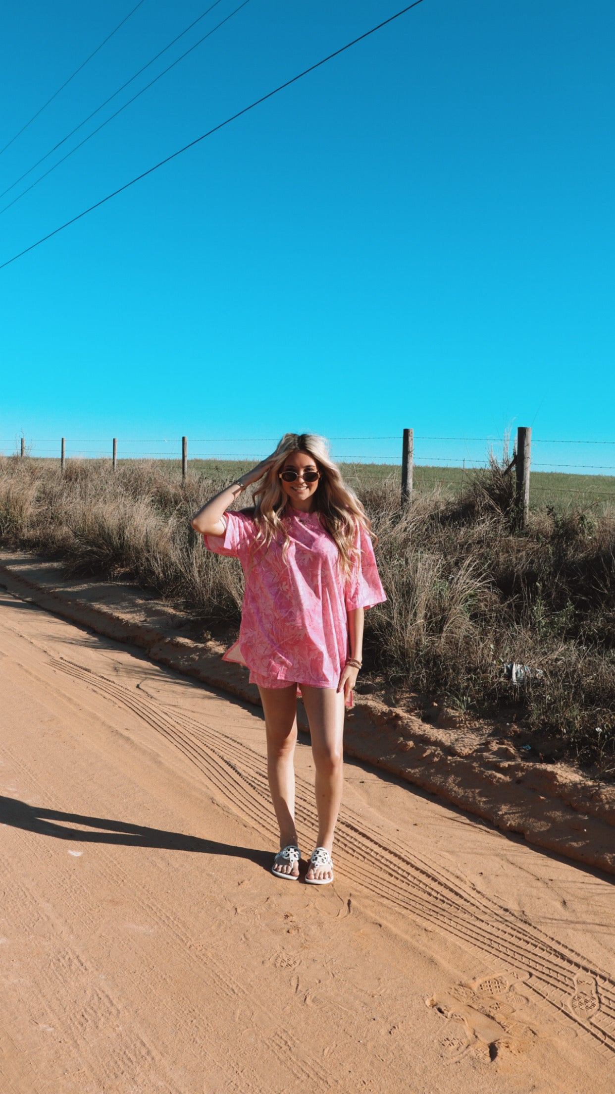 Pink camo set