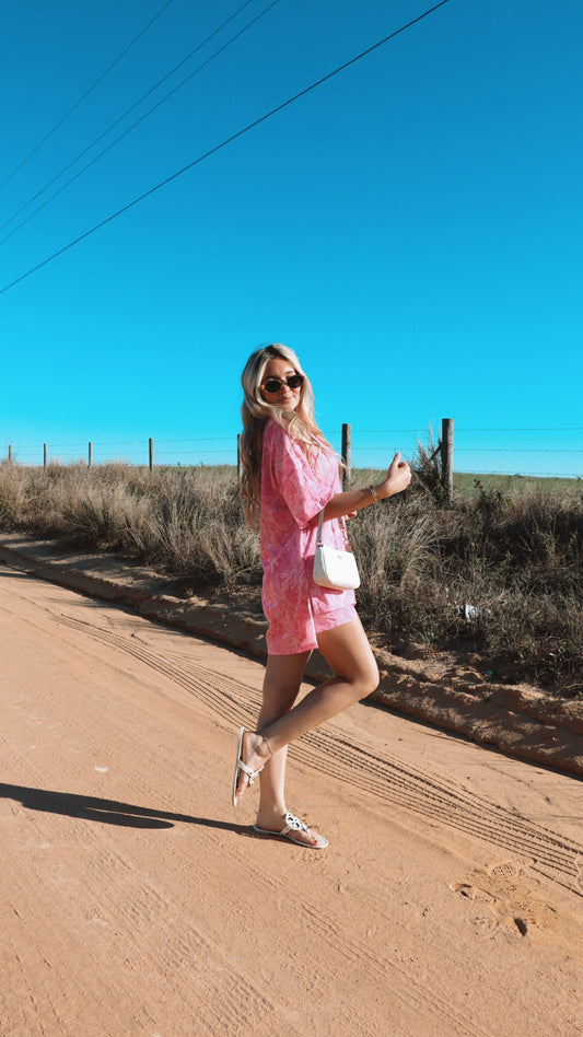 Pink camo set