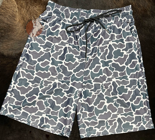 Ranchin’ Men’s Camo Swim Trunks