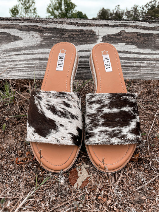 The Lyla Cowhide Sandals