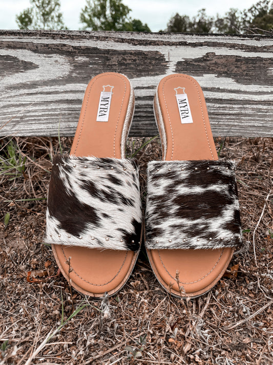 The Lyla Cowhide Sandals