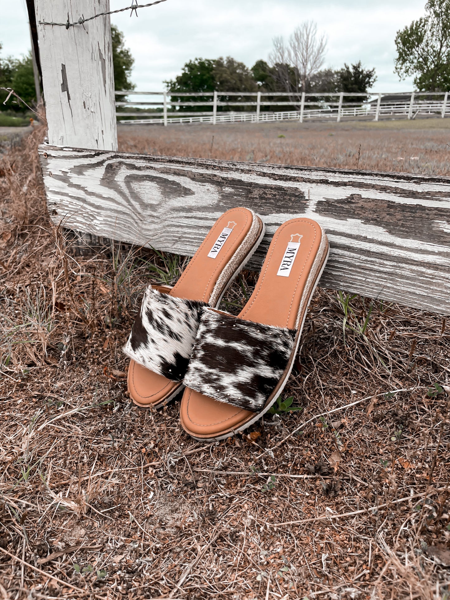 The Lyla Cowhide Sandals